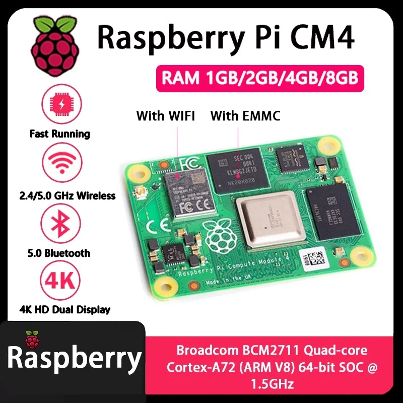 Raspberry Pi CM4, wersje z 1 G – Compute Module 4 32Gb Wifi recenzja i cena